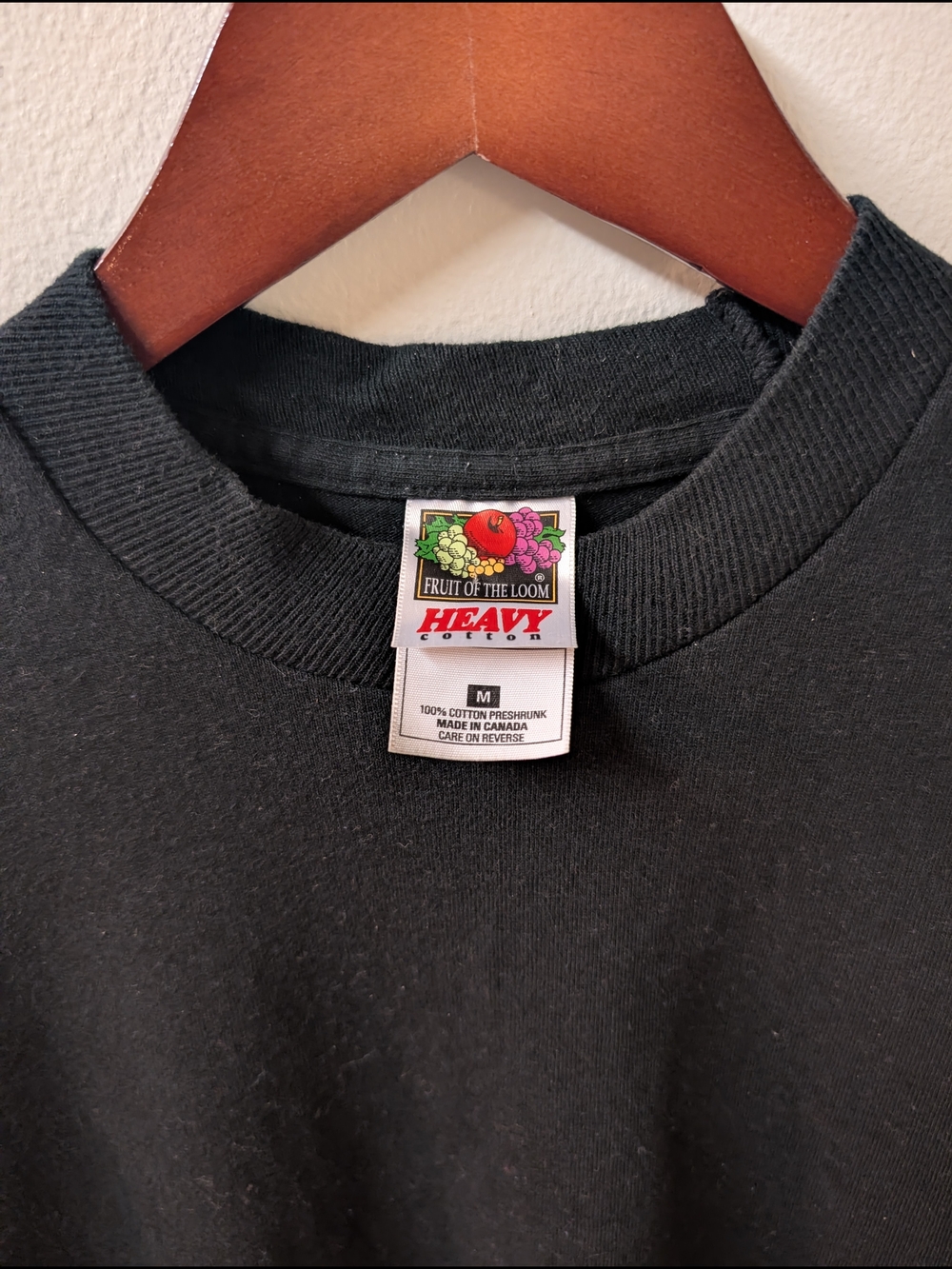 Fruit of the Loom Black Heavy Cotton Single Stitch T-shirt